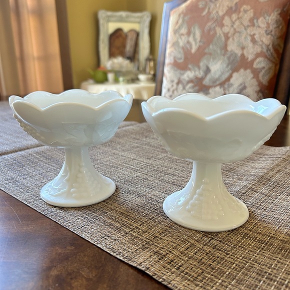 MILK GLASS Candle Stick holders - Picture 7 of 9